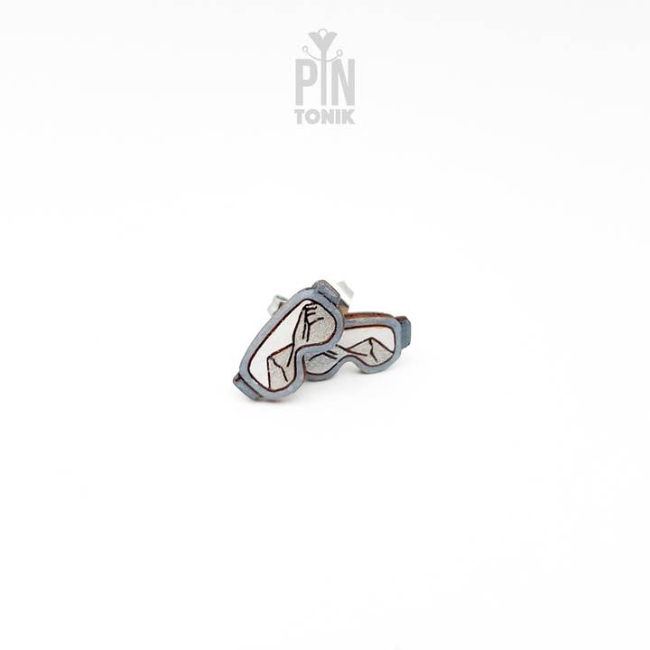 PinTonik – Großhandel Ohrstecker – Skibrillen-Ohrstecker - Holzschmuck für Après-Ski6