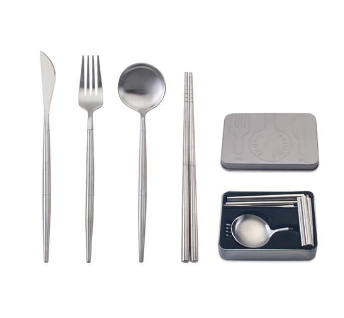 Homerely (We Cover All Import Duties) – Engroshandel Skærebestik sæt – Homerely bærbart sæt med lommeske og bestik5