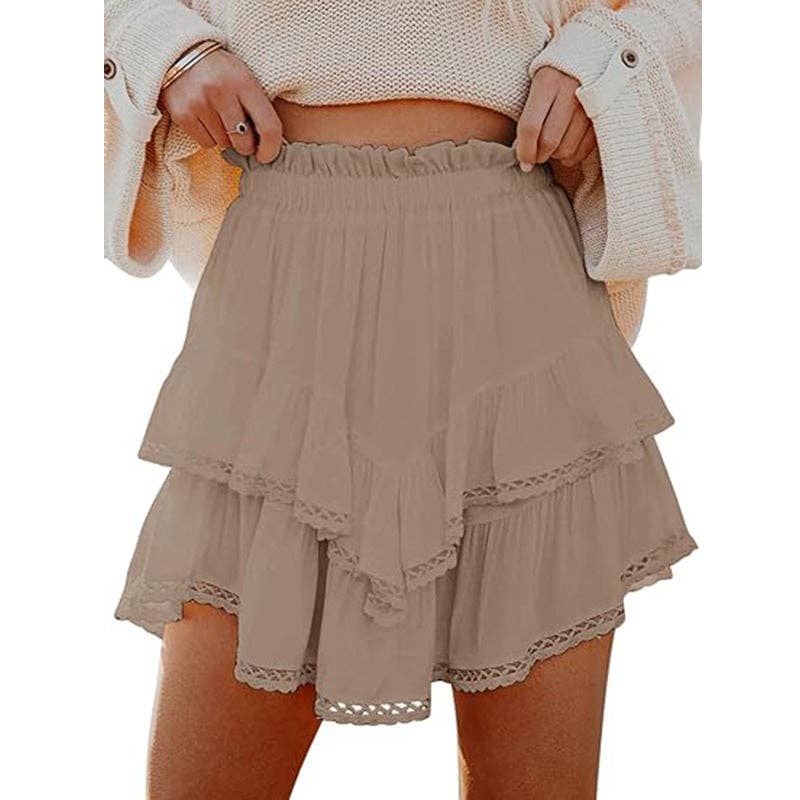 Suhkasana - Wholesale Skirt - Women's - Women's High-Waist Layered Cake Skirt – Summer Casual Mini Skirt4