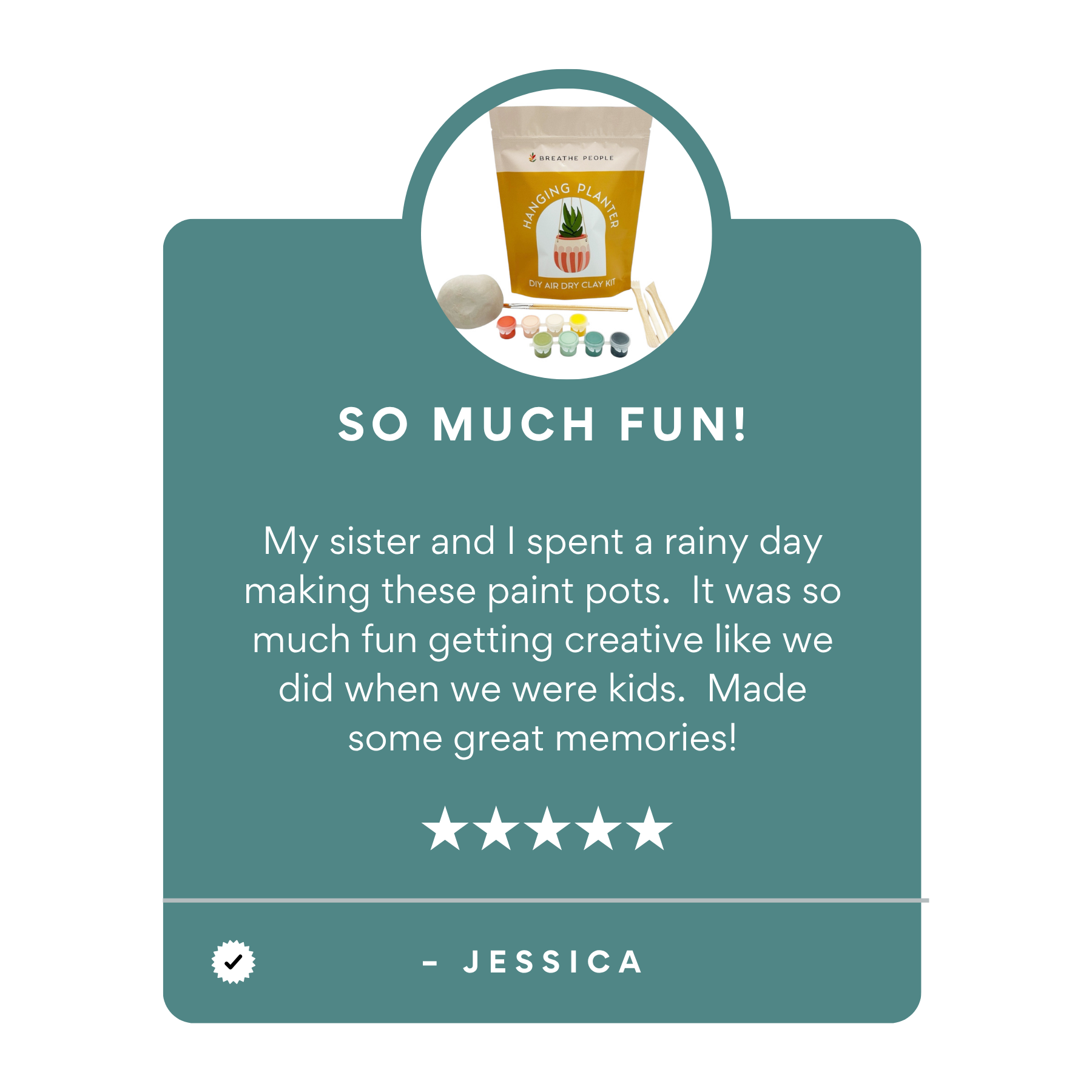 Breathe People - Wholesale DIY Craft Kit - DIY Air Dry Clay Kit- Make Your Own Hanging Plant Pot1