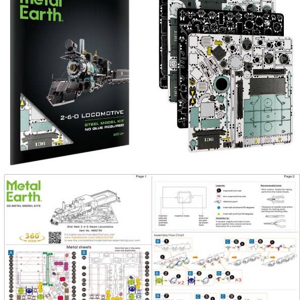 Wild West 2-6-0 Locomotive - COLOR for wholesale by Metal Earth