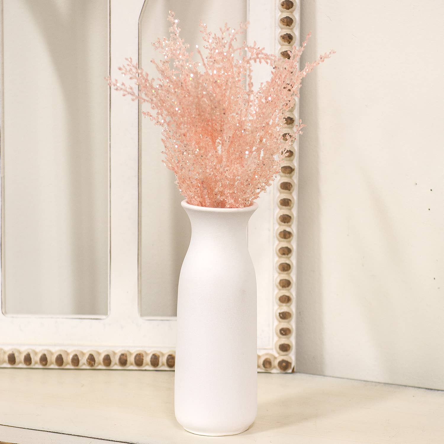 Col House Designs - Wholesale Vase - White Ceramic Tall Vase - 9.25"H1