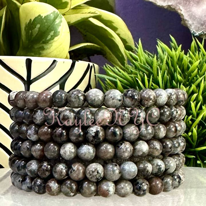 Natural Yooperlite 6mm 7.5” Crystal Bracelet for wholesale by KayleeNYC