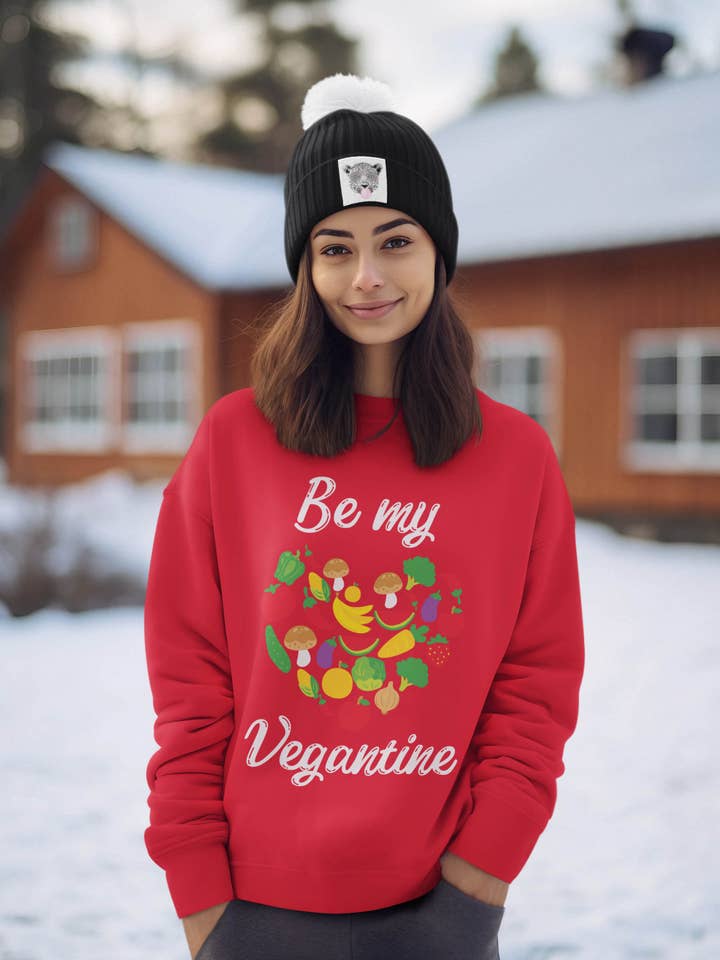 Be My Vegantine Women's Printed Sweatshirt for wholesale by IALD