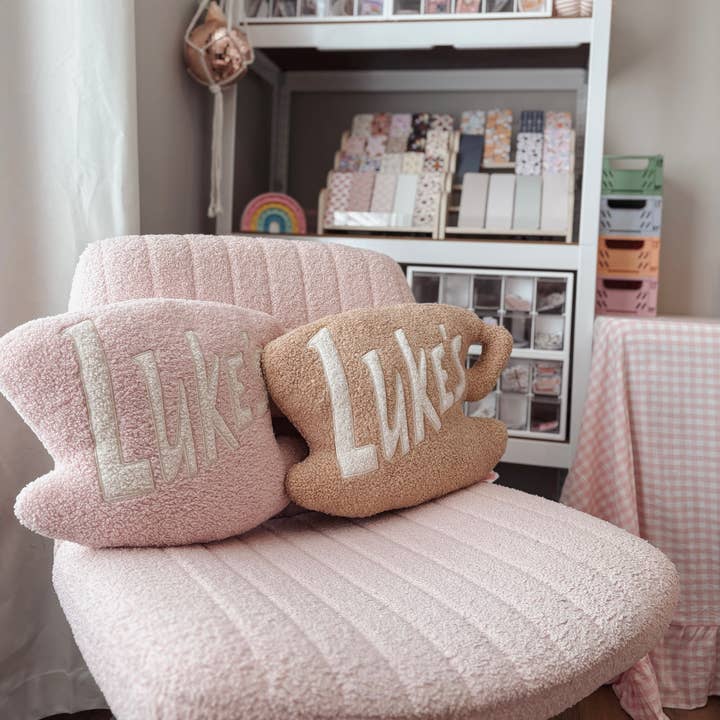 The Cozy Peach Co - Wholesale Throw/Decorative Pillow - Luke's Coffee Cup Pillow3