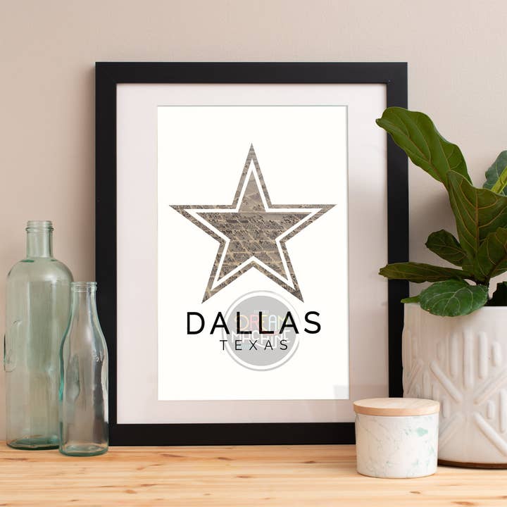 Dallas Print, Dallas Skyline, Dallas Art, Dallas Poster, Dallas Watercolor, Dallas Art Print, Dallas Map, Dallas Wall Art, Texas Art MapSymbol28 for wholesale by DreamMachine Prints