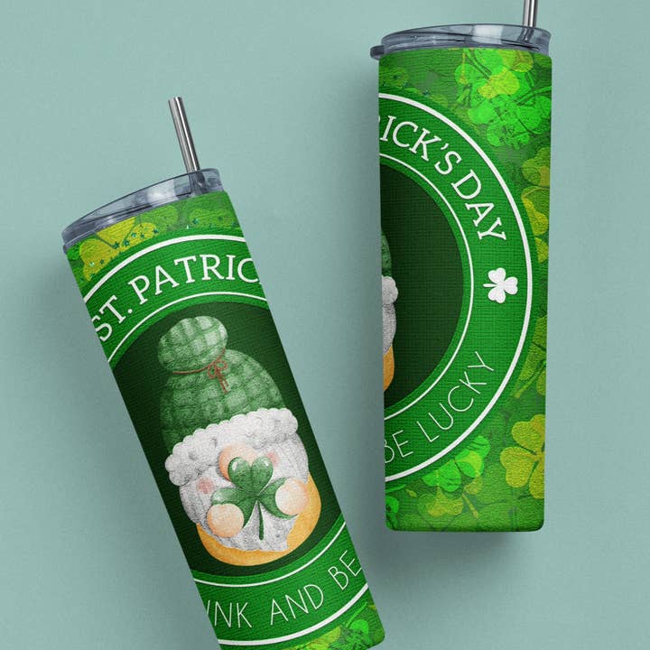 Lucky Gnome St Pattys Dag 20oz Isolerad Tumbler för wholesale av Misty's Merch