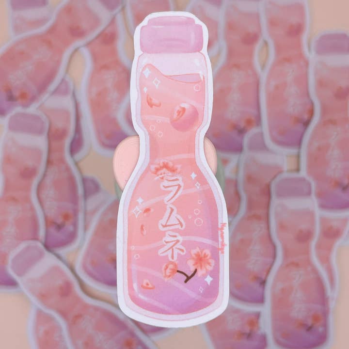 Autocollant Sakura Ramune pour la vente par Nyaomikyu