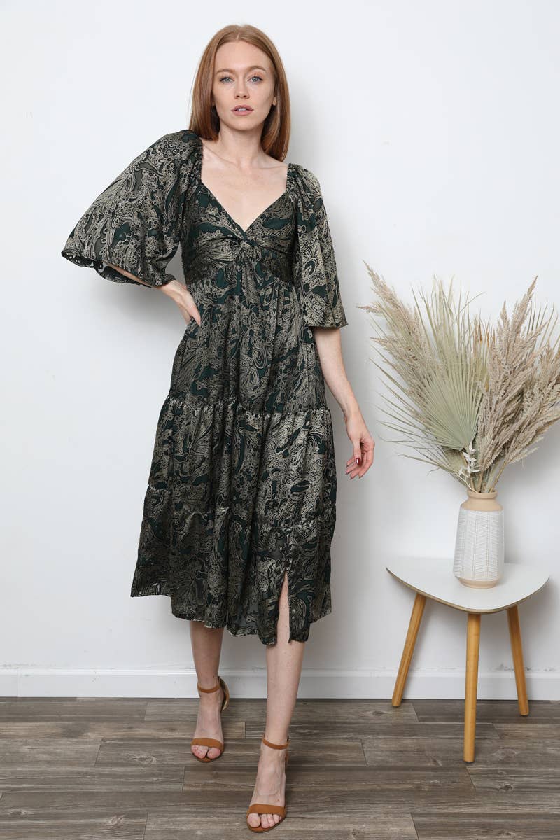 ANGIE - Vendita all'ingrosso Vestito - Donna - F4J02-S914 TWIST FRONT MAXI CON SPACCO