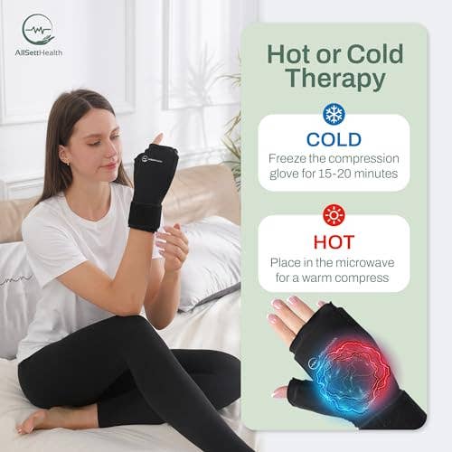 AllSett Health - Wholesale Hot/Cold Compress - Reusable Gel Hot and Cold Glove Ice Pack, Unisex