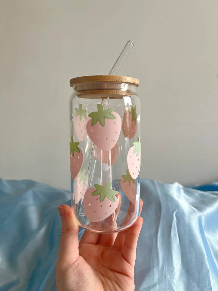 Strawberry Can Cup for wholesale by Poppodopolis