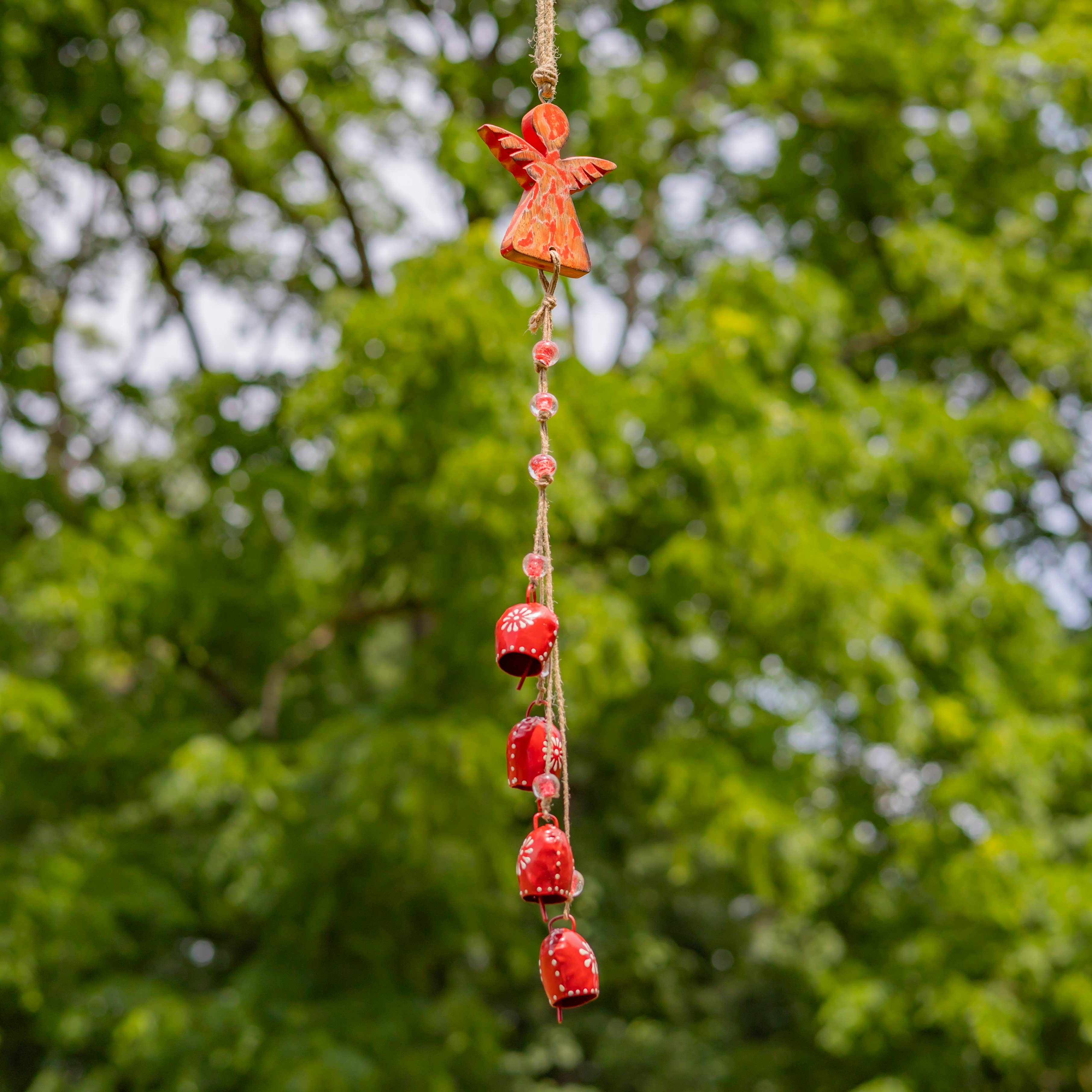 Zaer Ltd. International - Wholesale Wind Chime - 6 Assorted Color Angel Wind Chimes with Dangling Bells0