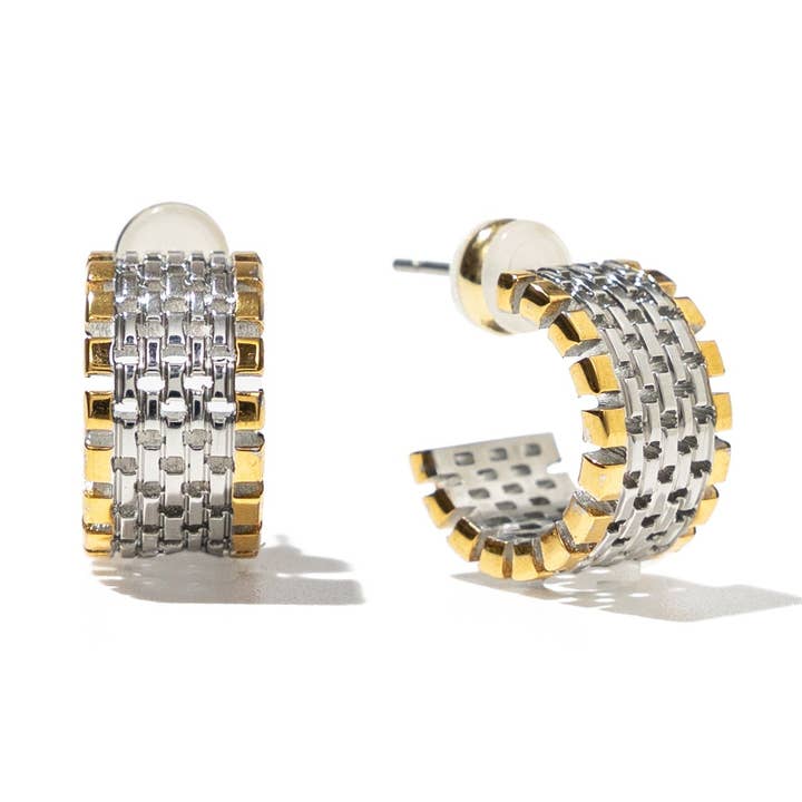 Waterproof Two‑Tone Watch Hoops for wholesale by Brenda Grands Jewelry