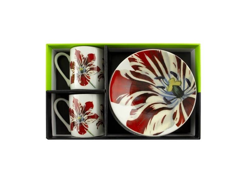 MUSEUM WEBSHOP - Wholesale Coffee Mug - Espresso Set (2 Cups), Tulip Marrel, Rijksmuseum