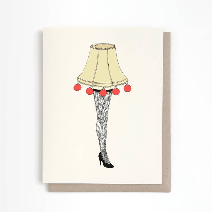 Leg Lamp Card for wholesale by Irene Akio