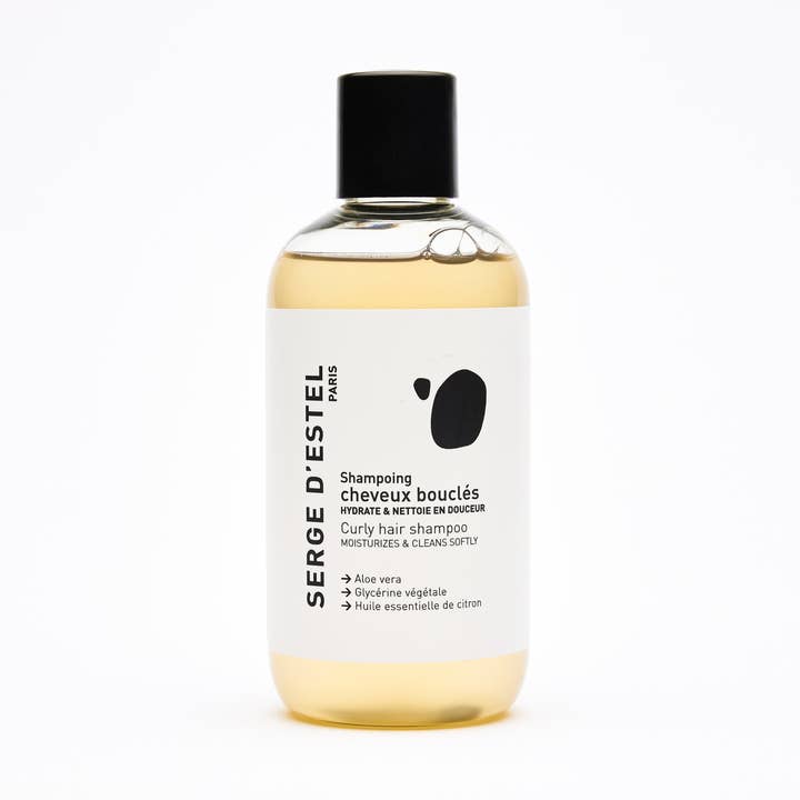 Champú para cabello rizado de 250 ml, 99,5% natural, 100% vegano para venta al por mayor de Serge D'Estel