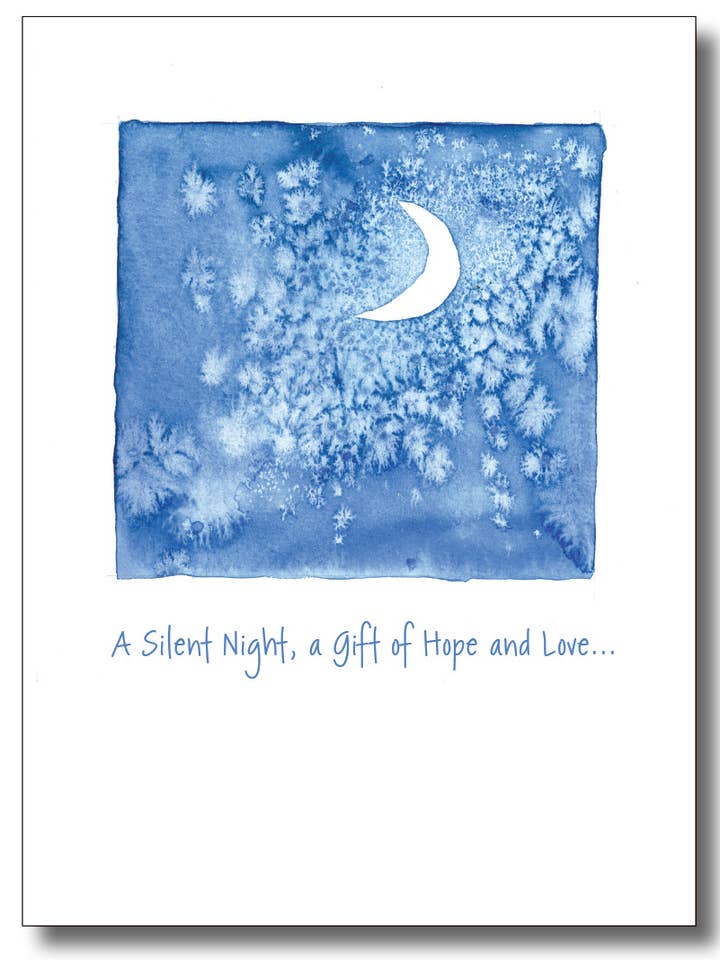 Moon & Snowflakes for wholesale by WORDS & WATERCOLORS BY PEG CONLEY
