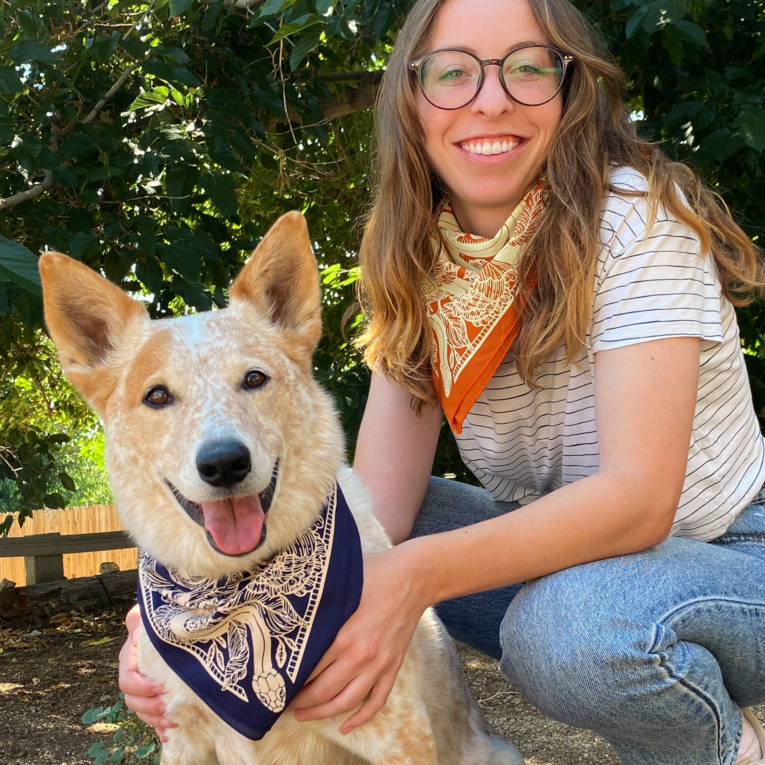 Kate O'Hara - Wholesale Bandana - Women's - Marigold Floral Snake Bandana10