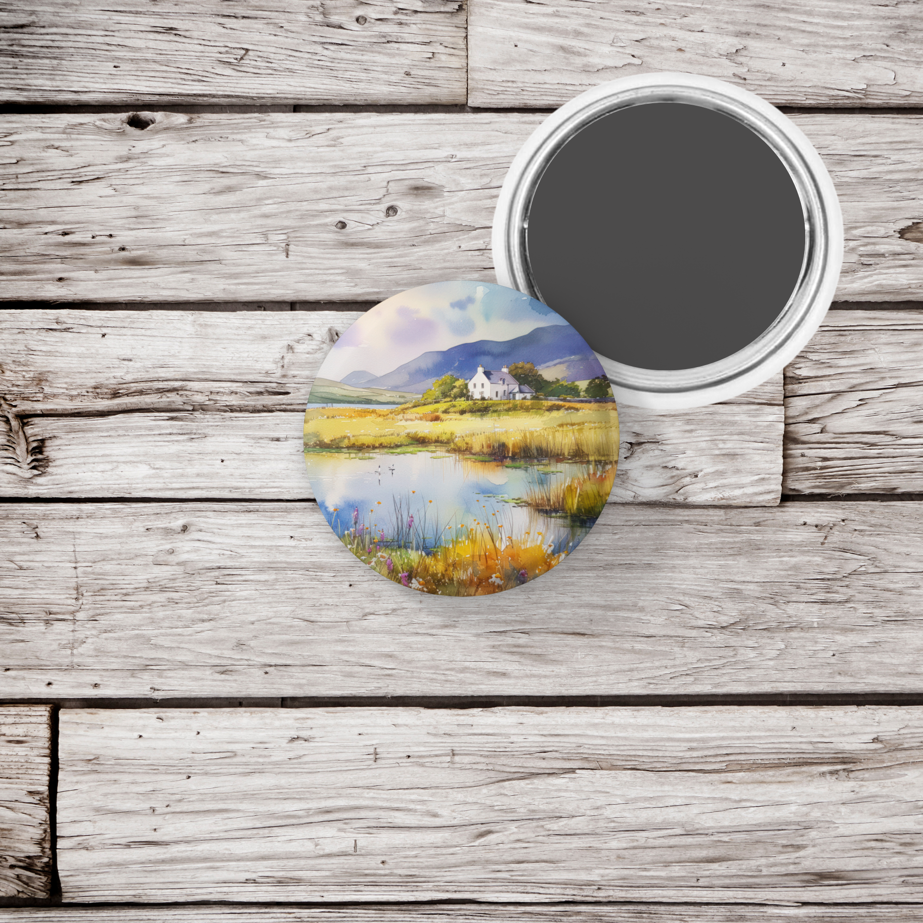 NatureCuts - Wholesale Lapel Pin/Button - Irish Landscape Pin Button, Landscape Keychain, Irish Magnet4