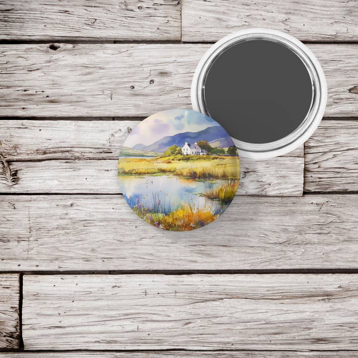 NatureCuts - Wholesale Lapel Pin/Button - Irish Landscape Pin Button, Landscape Keychain, Irish Magnet4