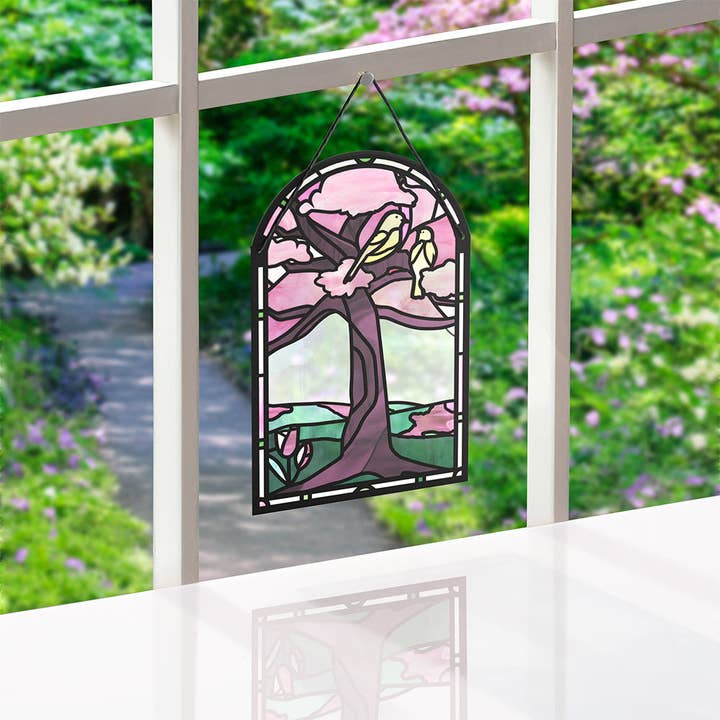Lovepop Cards - Wholesale Love Card - You Brighten My World Birds 5"x7" Suncatcher Card, Pop-Up