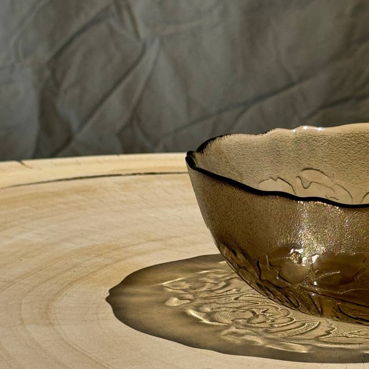 Office Objets - Wholesale Decorative Plate/Dish/Bowl - Vintage smoked glass dish20