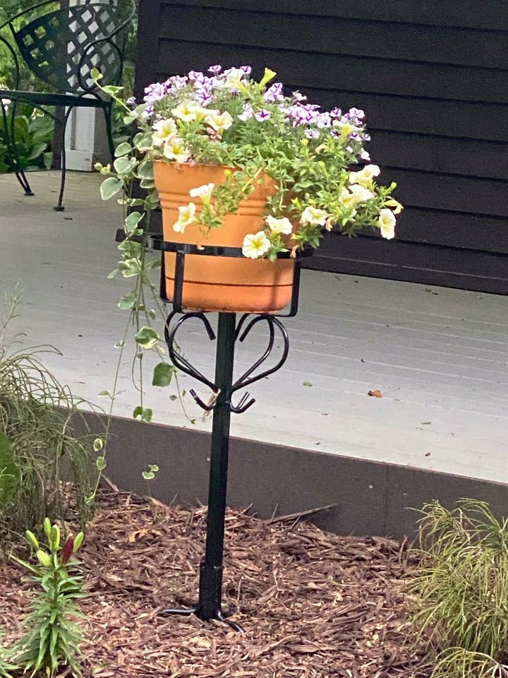 Plant Holder - Buries In Ground for wholesale by Art of Steel Ohio