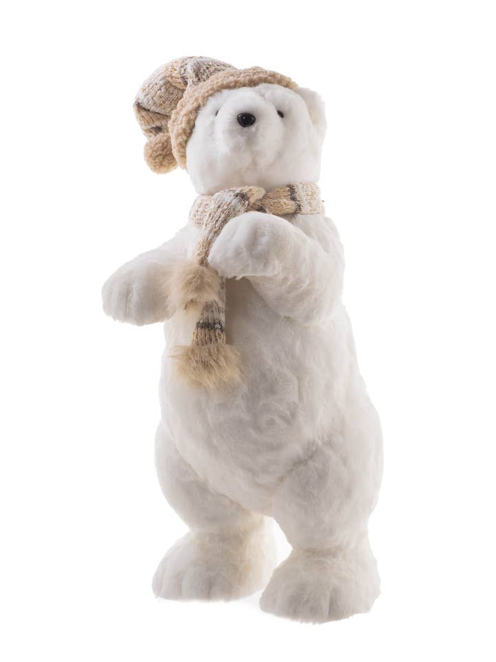 Witte/Beige Berenbeeldje voor wholesale door Starlight Collection