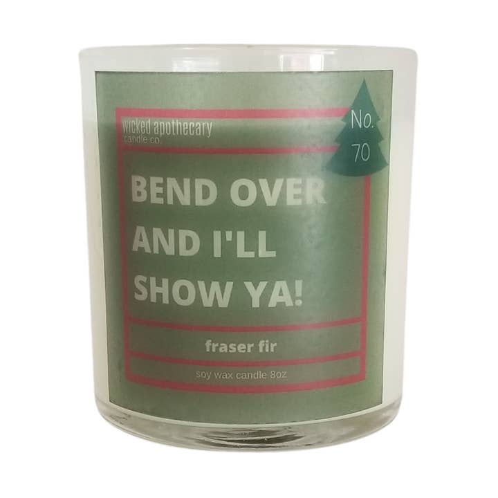 Funny Candle, Christmas Candle, Holiday Funny Gift, 8oz soy for wholesale by Wicked Apothecary
