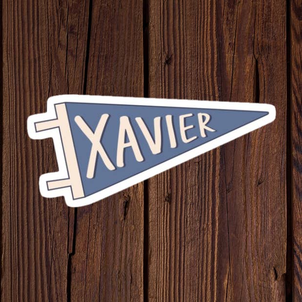 Xavier flag sticker for wholesale by Kase Wear