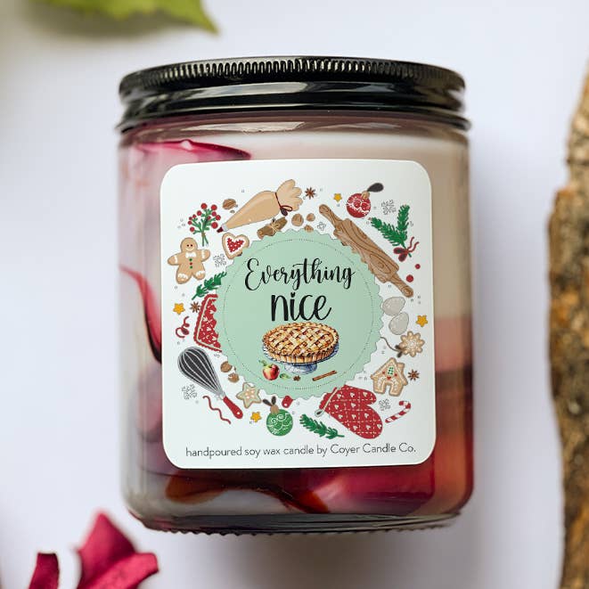 9 oz. Kruklys - *NYE* Vinterdufte! for engroshandel hos Coyer Candle Co.