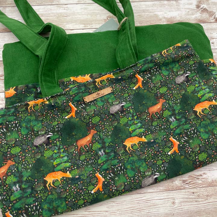Summer Forest Animal Tote Bag for wholesale by Samantha Hall Designs