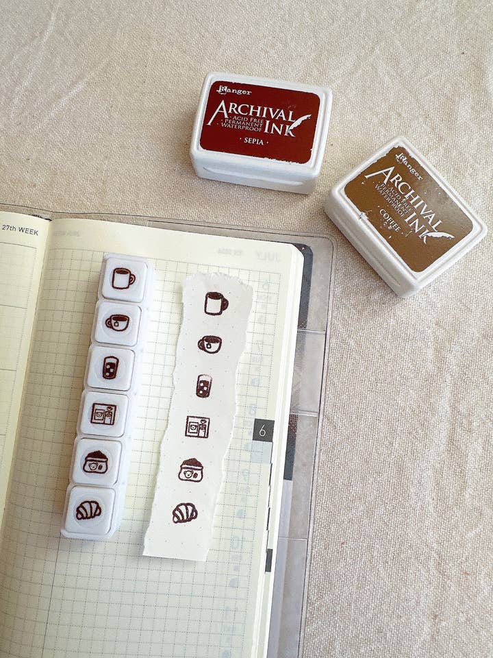 Bear's Happy Moments Button Stamp for wholesale by Bloom Paper Studio