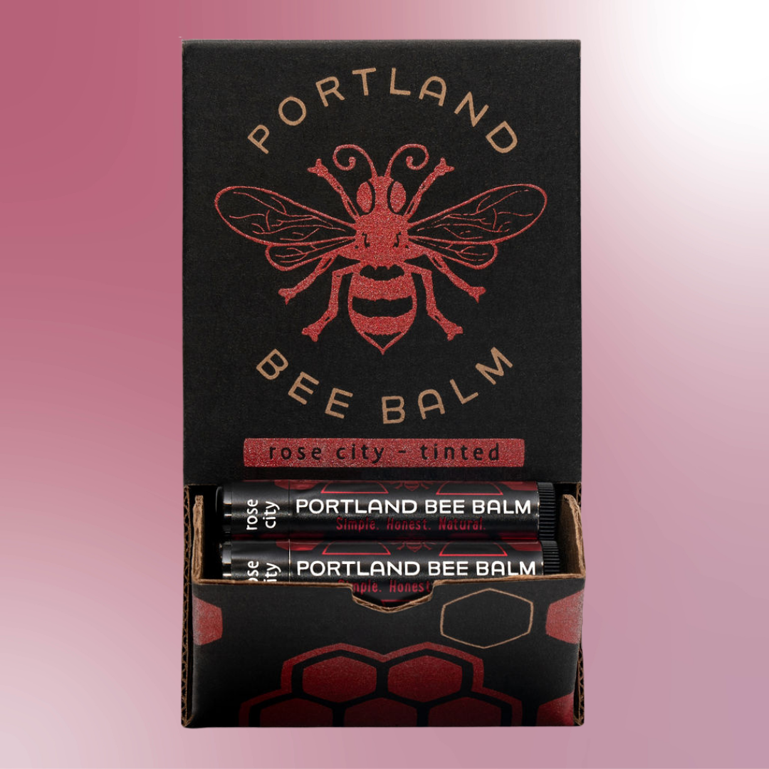 Portland Bee Balm - Wholesale Lip Balm - Rose City Tinted Beeswax Lip Balm Display – 24-Count2