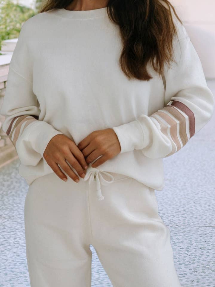 LDC Round Neck Pullover and Jogger Pants Active Outfit for wholesale by Little Daisy Closet