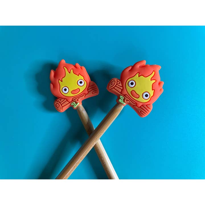 Kawaii Anime Fire Silicone Gift for Knitters for wholesale by Comma Craft Co