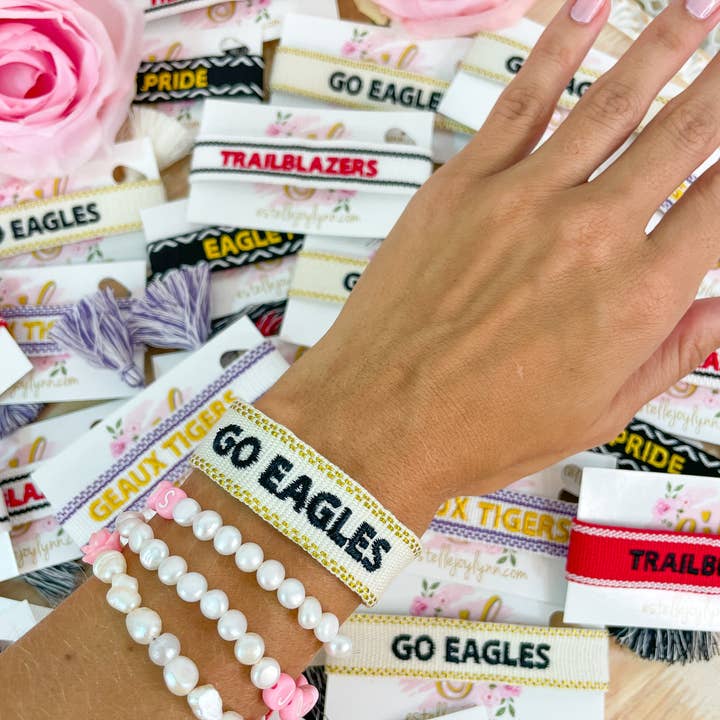 EstelleJoyLynn, LLC - Wholesale Woven/Braided Bracelet - School Spirit Game Day Bracelet / Custom School Bracelet