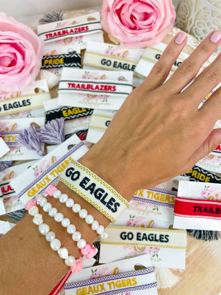 School Spirit Game Day Bracelet / Custom School Bracelet for wholesale by EstelleJoyLynn, LLC