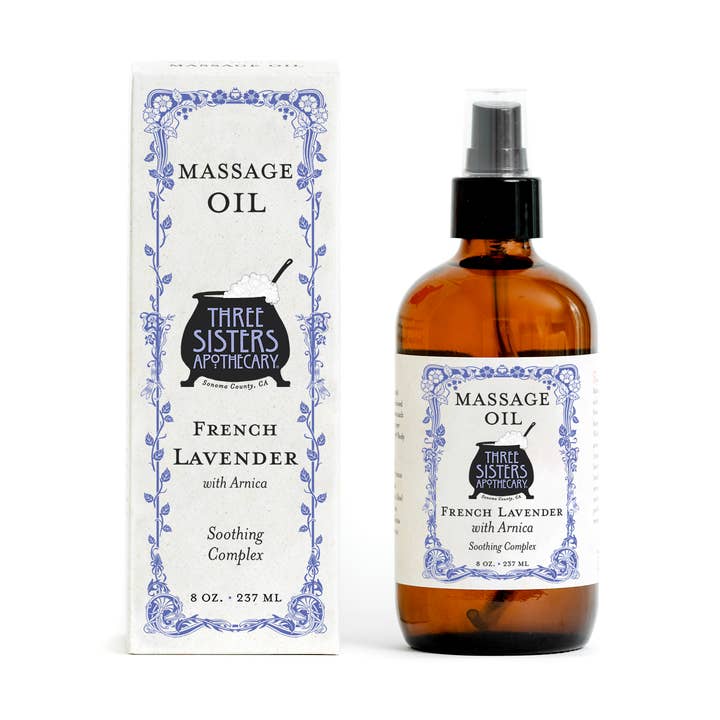 Massage Oil French Lavender with Arnica for wholesale by Soap Cauldron