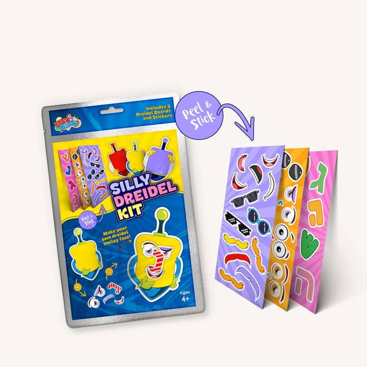 Ner Mitzvah - Wholesale DIY Craft Kit - Kids - Silly Dreidel Sticker Making Kit2