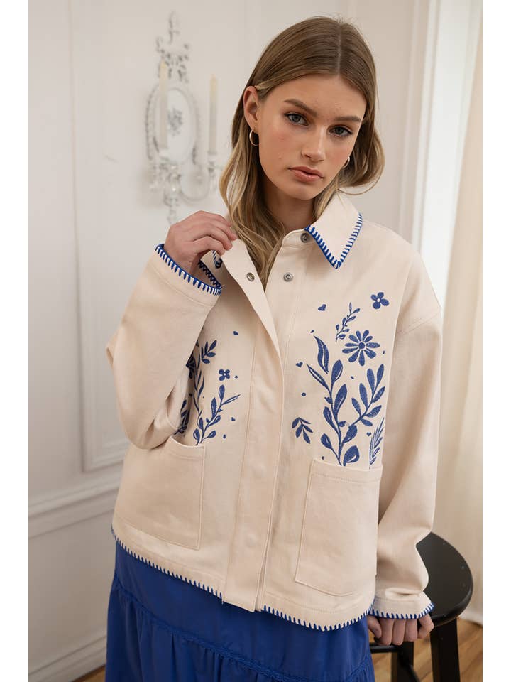 RAISONNEL - Wholesale Jacket - Women's - Embroidered Folk Jacket - RJ10758