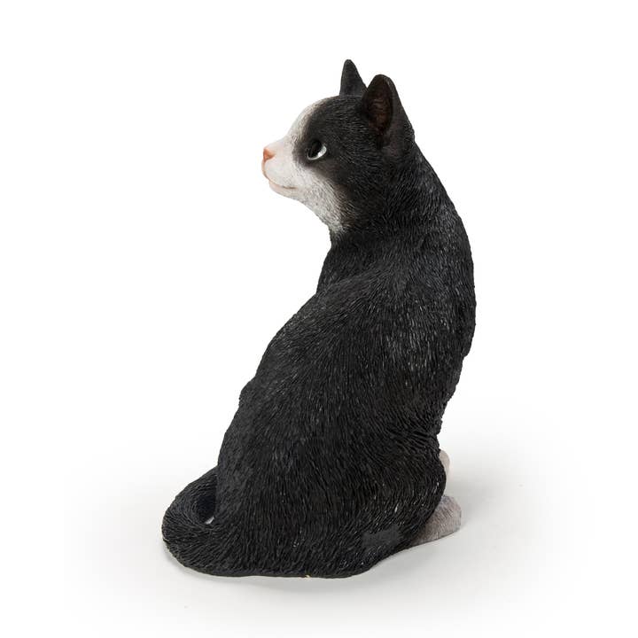Hi-Line Gift Ltd. - Wholesale Outdoor Ornament/Decor - Black Cat Looking Back Garden Statue
