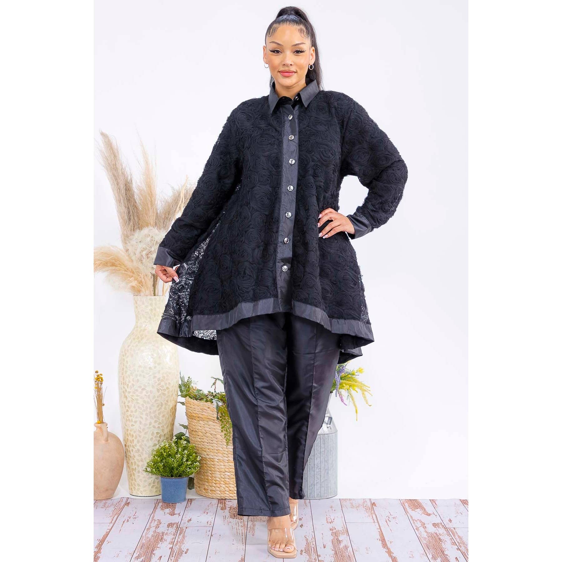 DORCAS - Wholesale Top & Pant Set (NOT Loungewear) - Women's - Plus Size Two Piece Tunic Top and Pant Set7