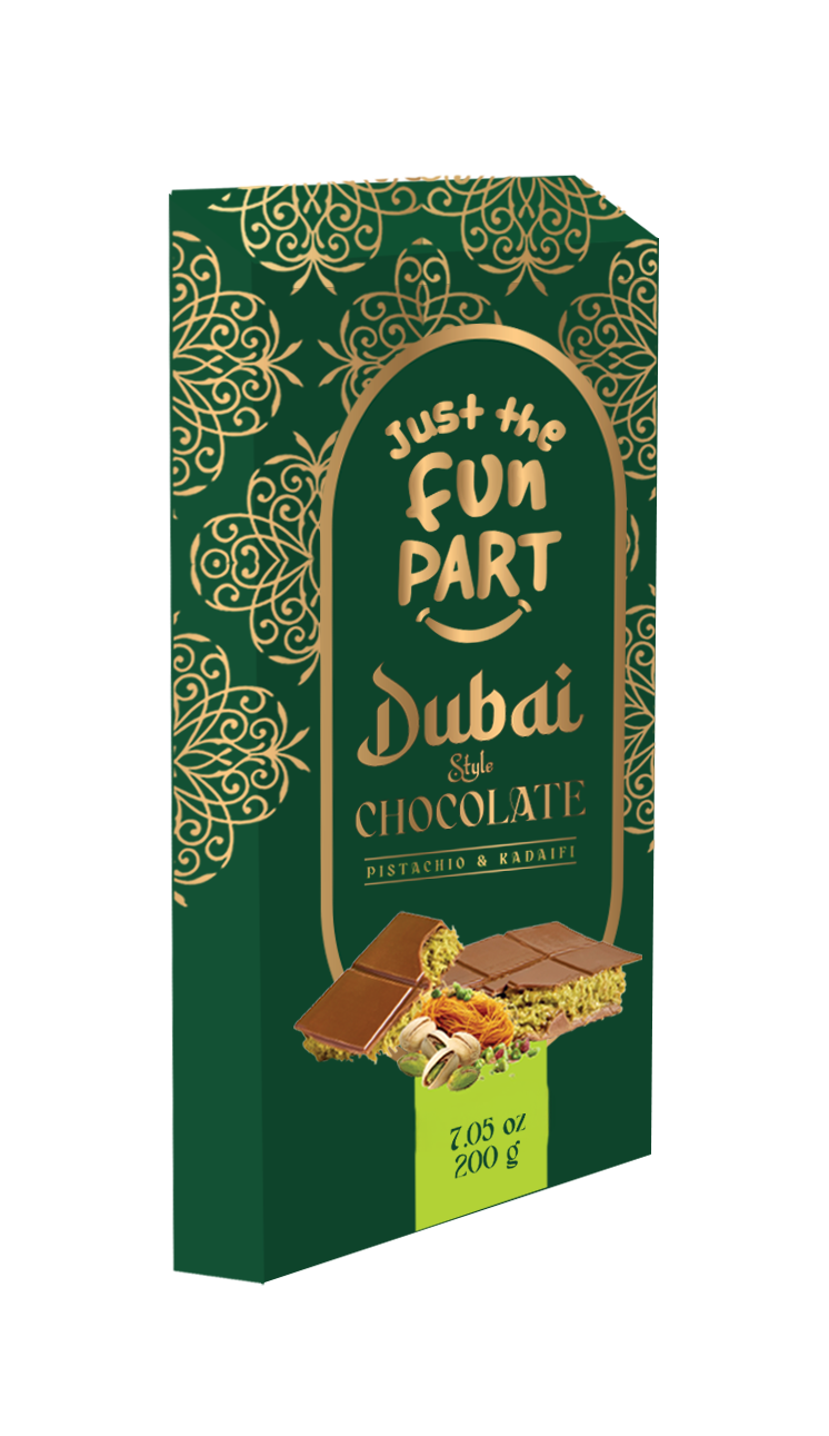 Just the Fun Part - Wholesale Chocolate Bar - Just The Fun Part - Dubai Chocolate Bars - 7.05oz0