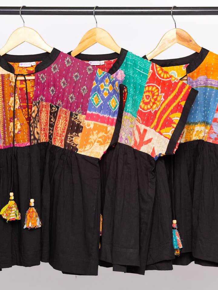 Sevya Handmade - Wholesale Tunic - Women's - Cotton Kantha Tunic Top 3