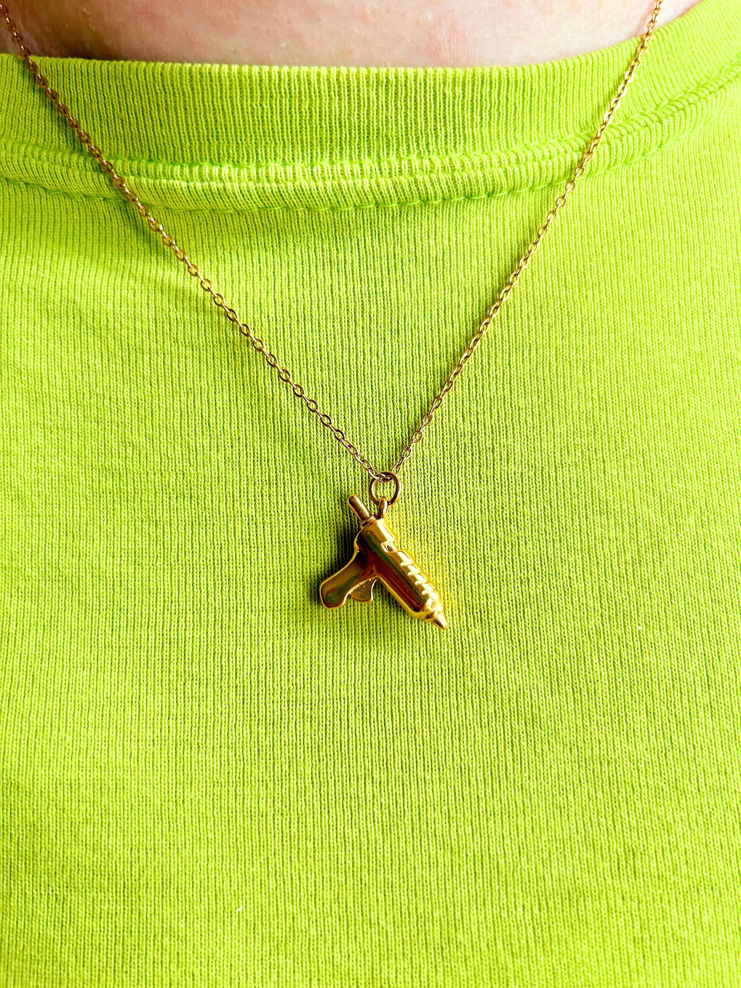 The Peach Fuzz – Großhandel Kette mit Anhänger/Charm – Halskette mit Heißklebepistole0