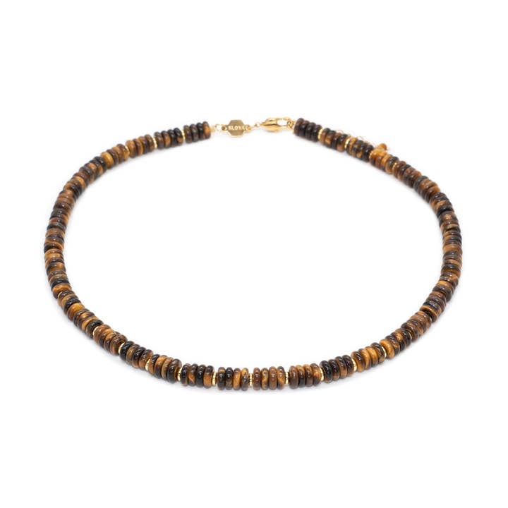 Blima ketting met tijgeroogstenen voor wholesale door Sloya