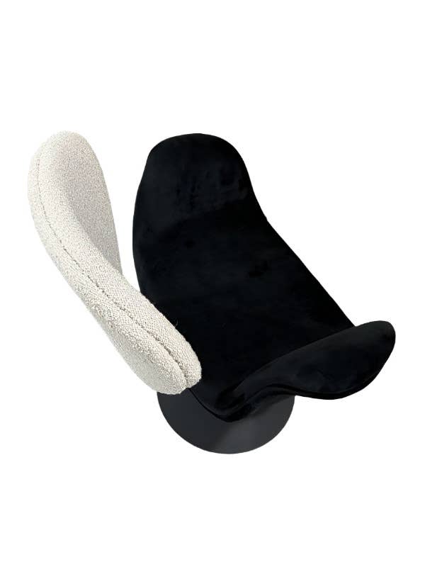 Statements by J - Vendita all'ingrosso Sedie - Sedia girevole Tulip bianca e nera6