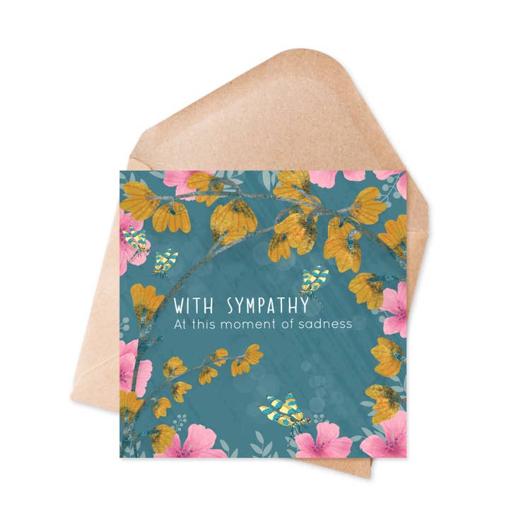 With Sympathy Card - Friendly Support Card for wholesale by Ilana Ewing Designs