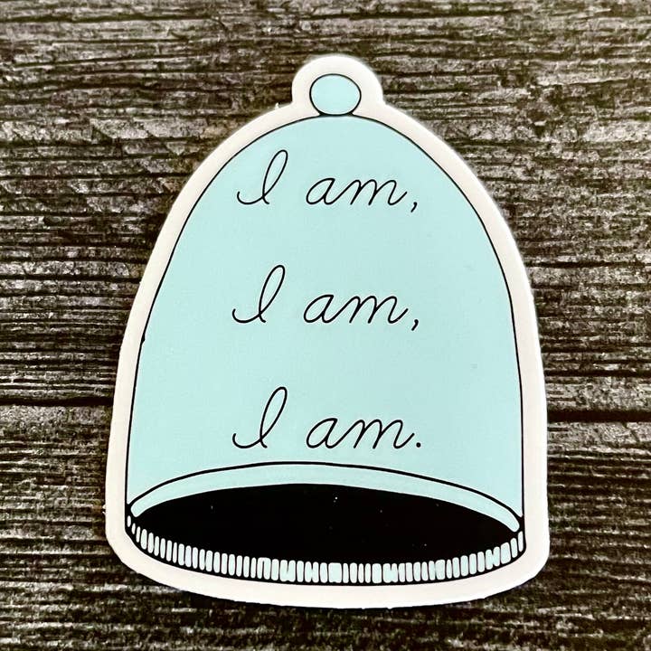 Pegatina de vinilo con cita de Iam Iam I am Bell Jar Sylvia Plath para venta al por mayor de The Silver Spider